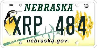 NE license plate XRP484
