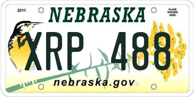 NE license plate XRP488