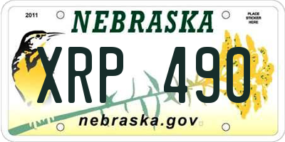 NE license plate XRP490