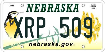NE license plate XRP509