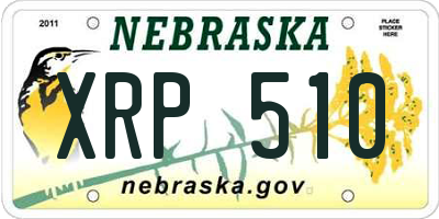 NE license plate XRP510