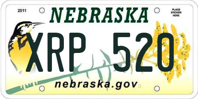 NE license plate XRP520