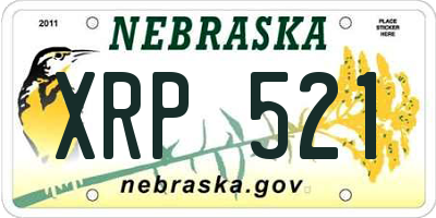 NE license plate XRP521