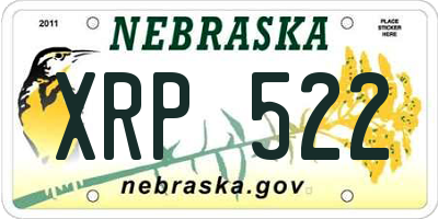 NE license plate XRP522