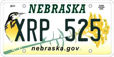 NE license plate XRP525