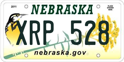 NE license plate XRP528