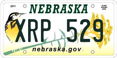 NE license plate XRP529