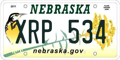 NE license plate XRP534
