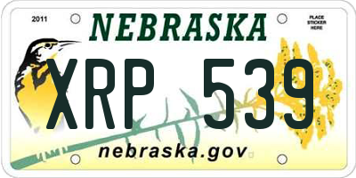 NE license plate XRP539