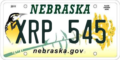 NE license plate XRP545