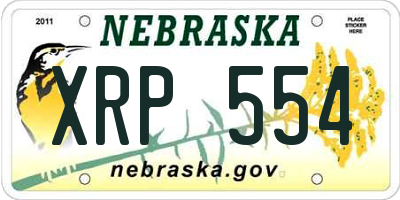 NE license plate XRP554