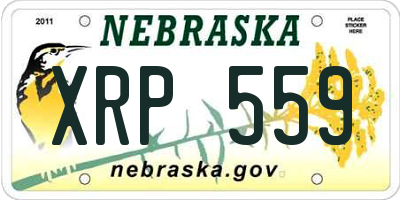 NE license plate XRP559