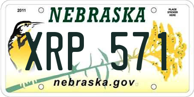 NE license plate XRP571
