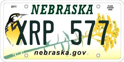 NE license plate XRP577