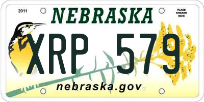 NE license plate XRP579