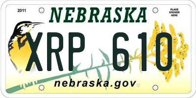 NE license plate XRP610