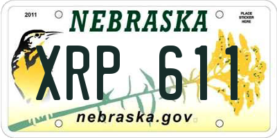 NE license plate XRP611