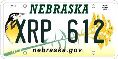 NE license plate XRP612