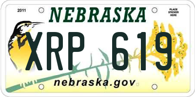 NE license plate XRP619