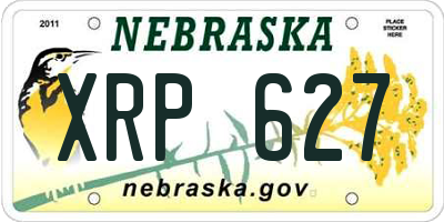 NE license plate XRP627