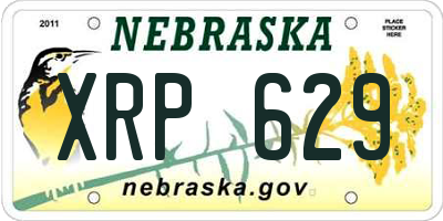 NE license plate XRP629