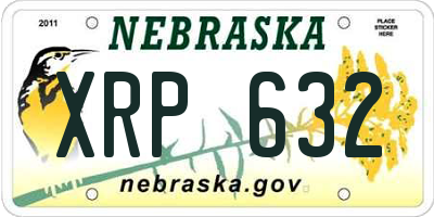 NE license plate XRP632