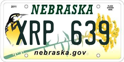 NE license plate XRP639