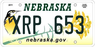 NE license plate XRP653
