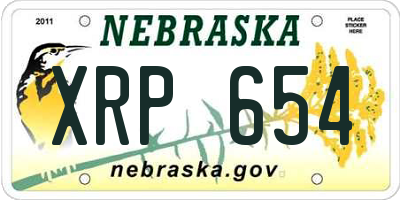 NE license plate XRP654