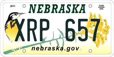 NE license plate XRP657