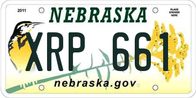 NE license plate XRP661
