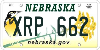 NE license plate XRP662