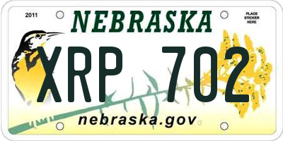 NE license plate XRP702