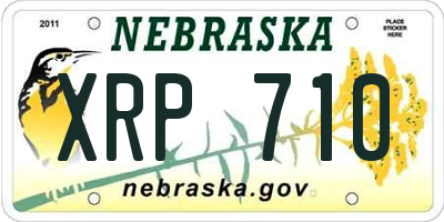 NE license plate XRP710