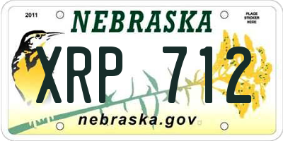 NE license plate XRP712