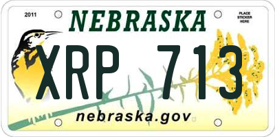 NE license plate XRP713