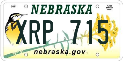 NE license plate XRP715