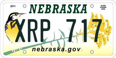 NE license plate XRP717