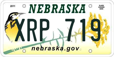 NE license plate XRP719