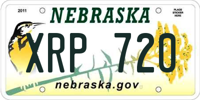 NE license plate XRP720