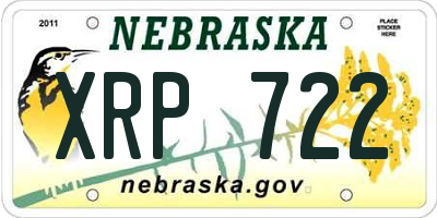 NE license plate XRP722
