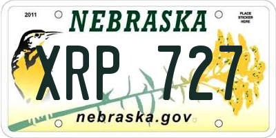 NE license plate XRP727