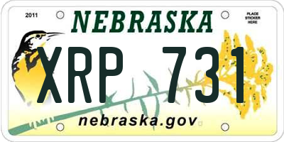NE license plate XRP731