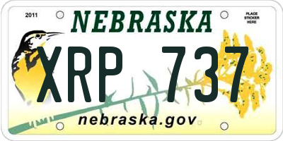 NE license plate XRP737