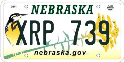 NE license plate XRP739
