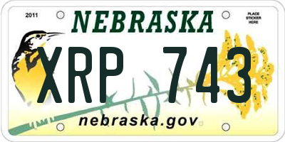 NE license plate XRP743