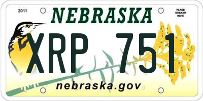 NE license plate XRP751