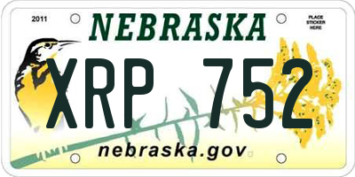 NE license plate XRP752