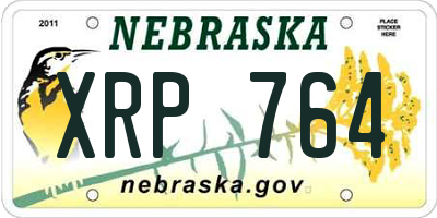 NE license plate XRP764