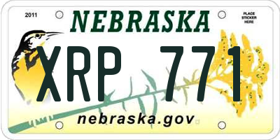 NE license plate XRP771